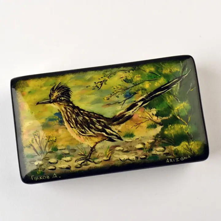 Greater Roadrunner Lacquer Box
