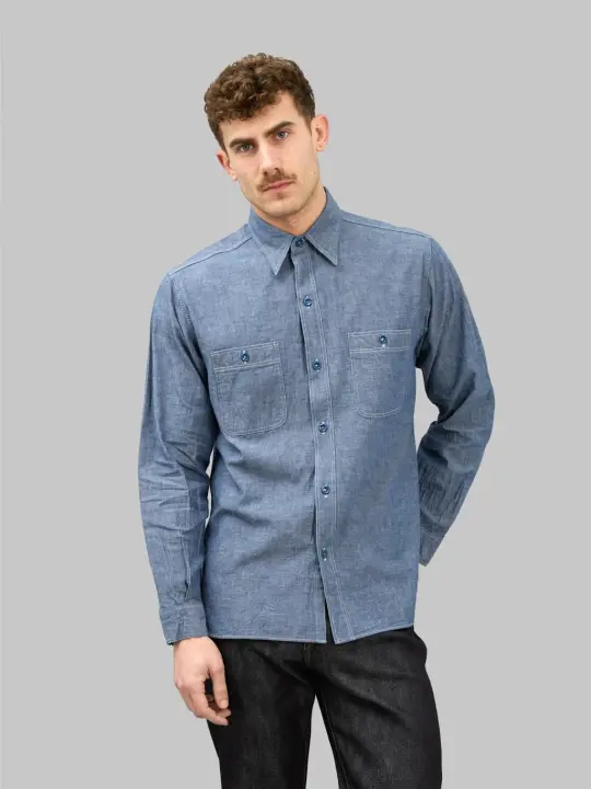Buzz Rickson's BR25995 Blue Chambray Work Shirt