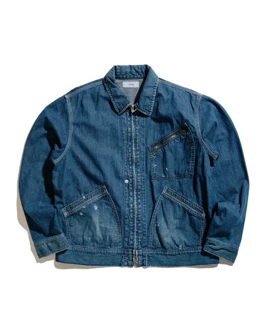 marka Denim Work Jacket Organic Cotton 8.5oz Denim Used Washed