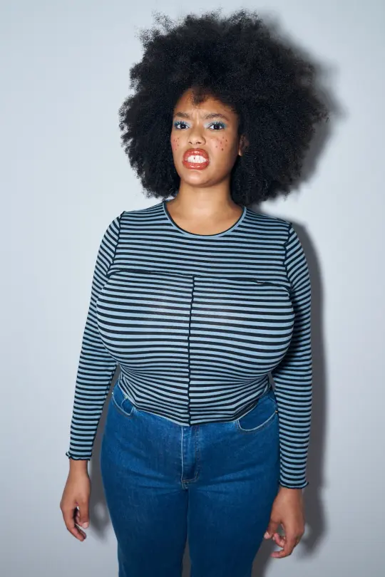 Long Sleeve Shirt Blue Stripe