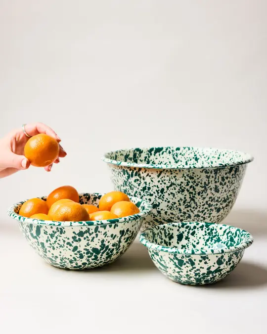Spatter Enamelware Bowl