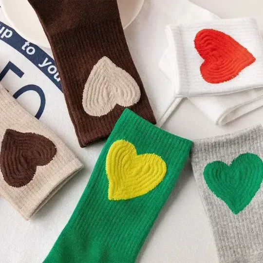 Women's Cotton Socks with Hearts