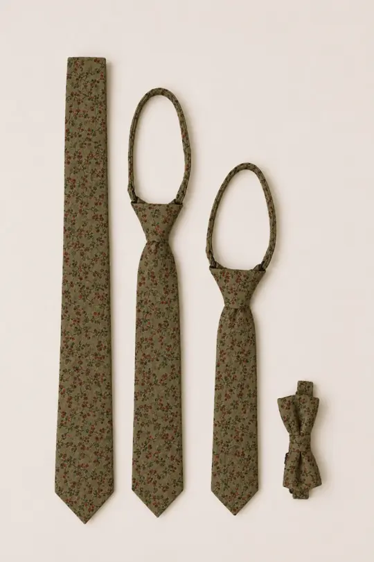 Ties in Woodland Floral