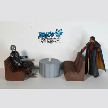 Custom STAR WARS Mos Eisley Cantina Chairs x4  & Table 3 3/4 Figures Diorama