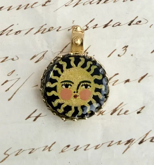 Sweet Glittery Sun Pendant