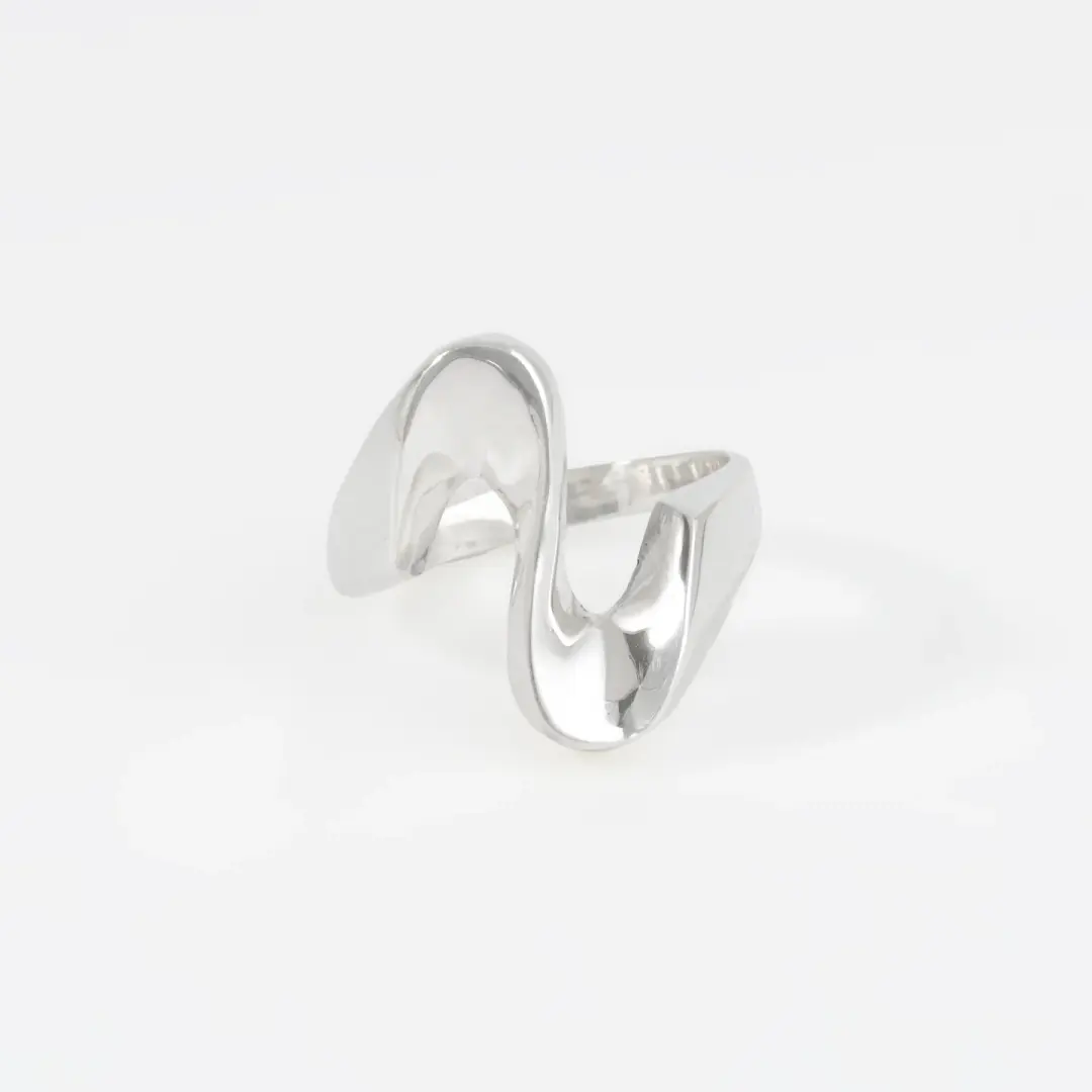 Sterling Silver Wavy Swirl Ring