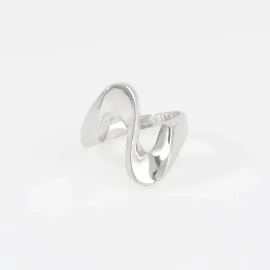 Sterling Silver Wavy Swirl Ring
