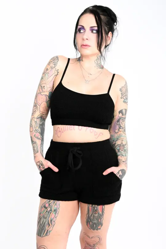 Fuzzy Teddy 2 Piece Lounge Set w/ Shorts - No Restock!
