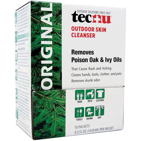 Original Outdoor Skin Cleanser is used to remove the rash causing oil, urushiol. Apply to dry skin for two minutes and rinse with cool water or wipe off with a cloth. When used within 2-8 hours after exposure, Tecnu can remove urushiol oil before the...
