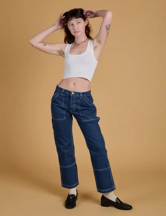 Mid-Rise Carpenter Jeans - Dark Wash