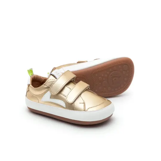 Hopper Sneakers - Metal Gold / White (Baby)
