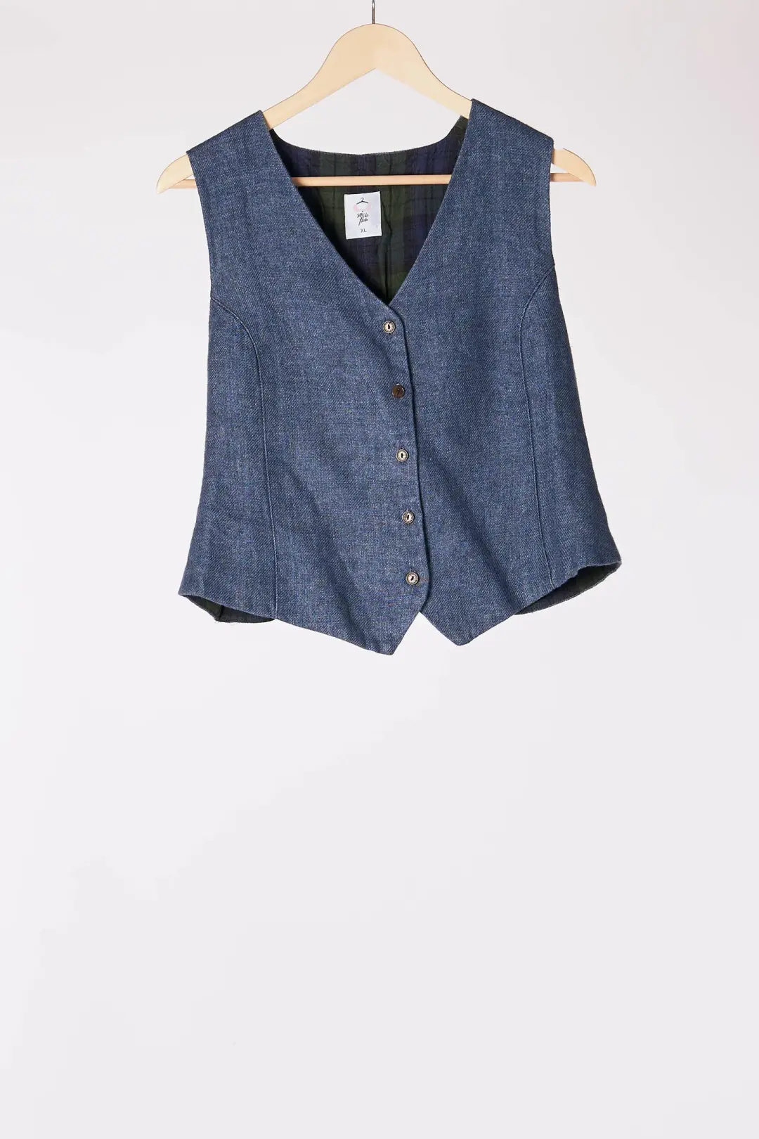 Classic Vest, Sleeveless, Denim