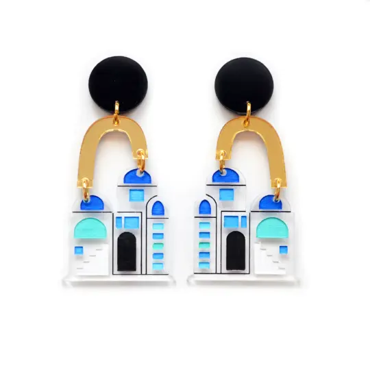 Greek Architecture Arch Statement Earrings