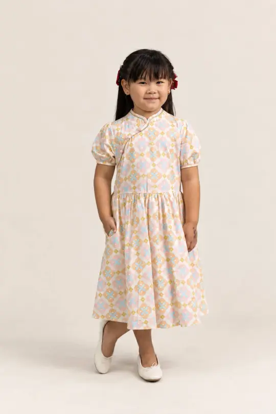 Giselle Cheongsam - Cream Lucky Coins