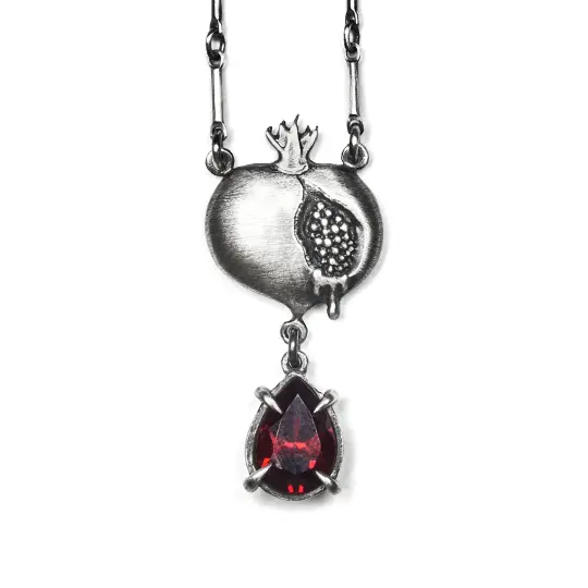 Dollhouse Pomegranate Necklace Large. Garnet. * Limited *