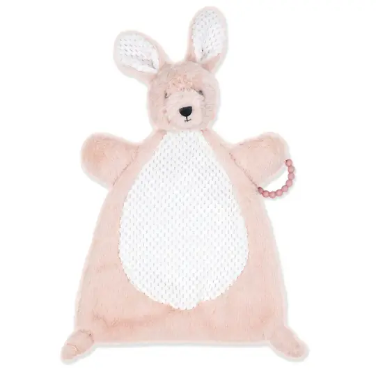 Jesse & Lulu Baby Boys and Baby Girls Flat Plush Activity Toy, Bunny
