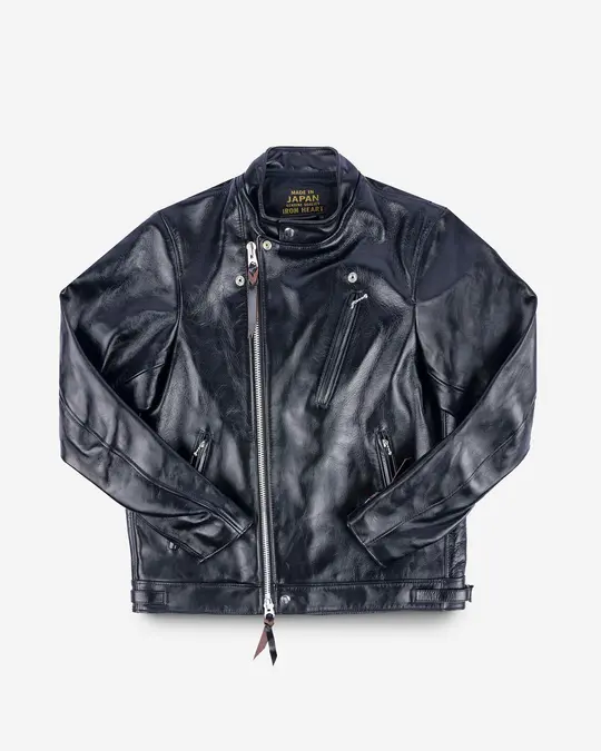 Japanese Horsehide Double Motorcycle Jacket - Black
