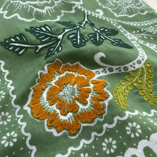 Embroidered Cotton Bandana | Ramble - Cactus