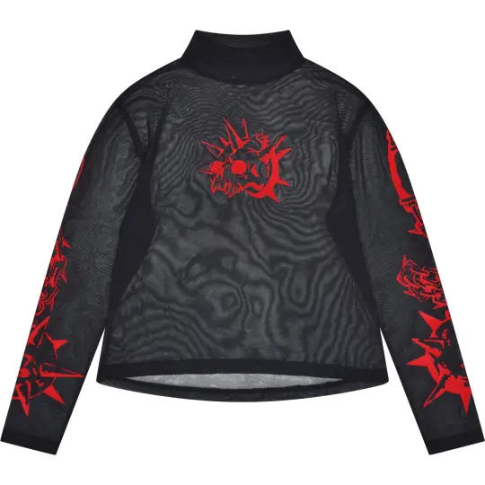 Skull Flail Mesh Top