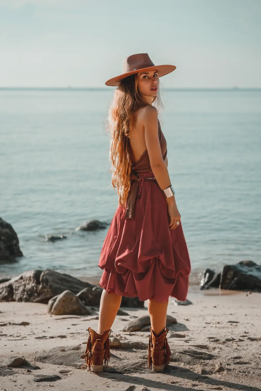Maxi Skirt Aurora Rust