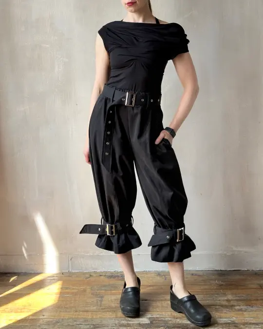 Spring '25: "pirate bloomers" with Belt and Leg Straps in Cotton Twill