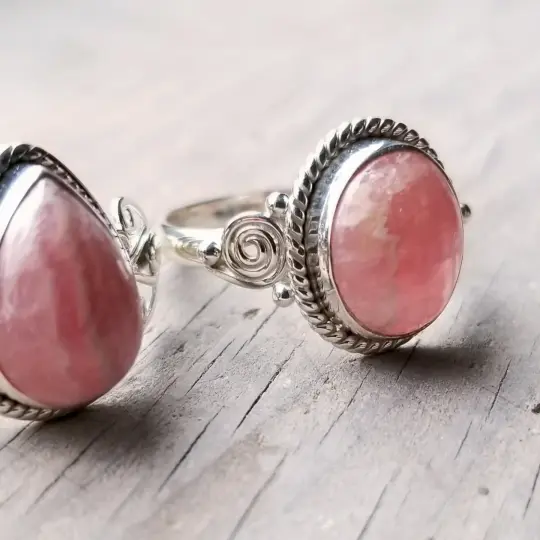 Unconditionally - Rhodocrosite Ring in Sterling Silver