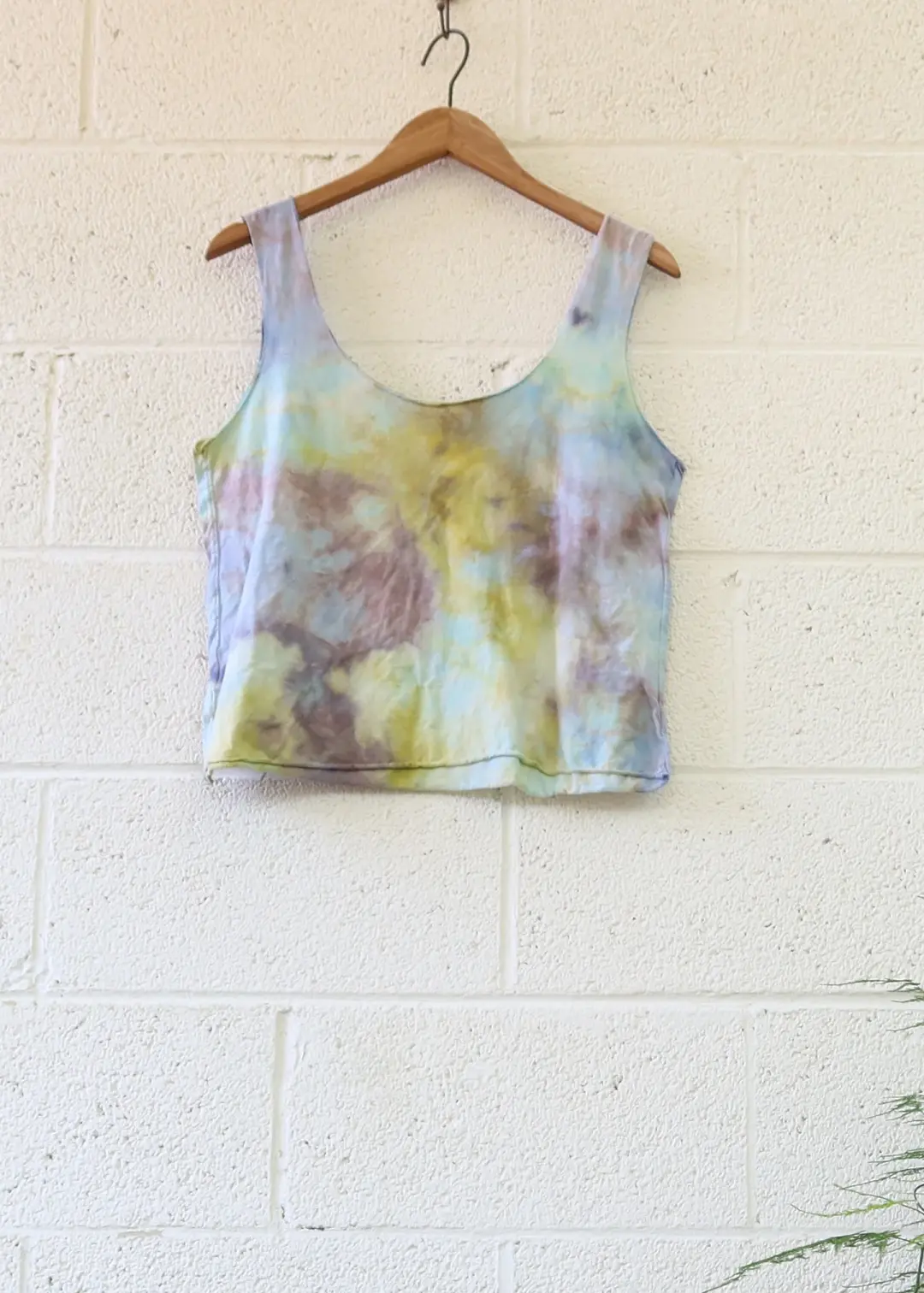 OOAK - Eos Cropped Tank / L / Tissue / Ice Dye (405)