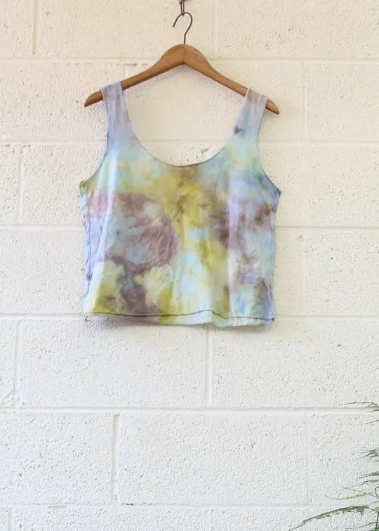 OOAK - Eos Cropped Tank / L / Tissue / Ice Dye (405)