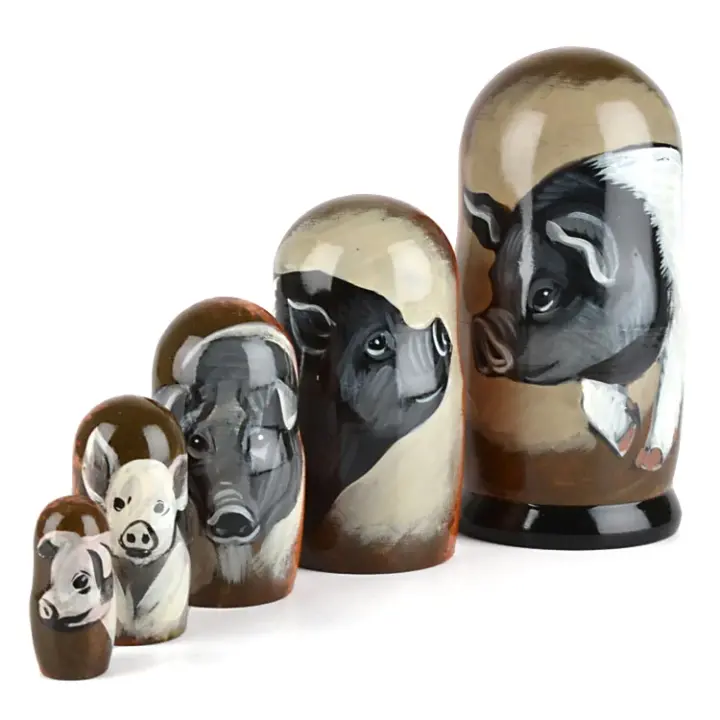 Pig Family Nested Doll
