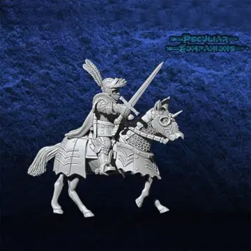 Unpainted 28mm 3D-printed Imperial mounted commander with plumed helmet — tabletop miniatures for historical wargaming, D&D & Pathfinder