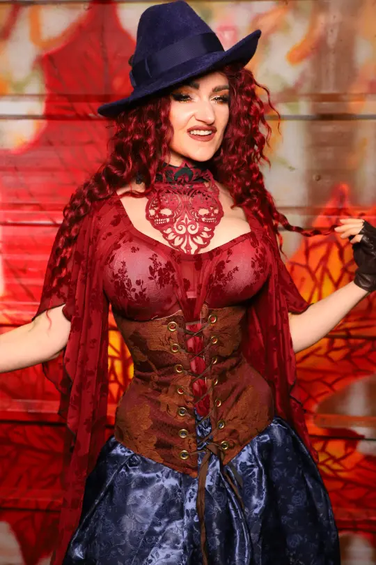 Wench Underbust Corset in Rustic Foliage Tapestry - The Sensual Solstice Collection