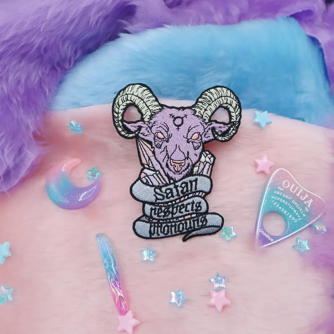 Satan Respects Pronouns Iron-on Patch