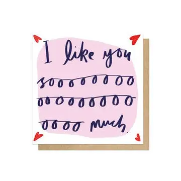 I Like You So Much Greetings Card