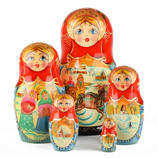Troika Winter 5 pc Nested Doll