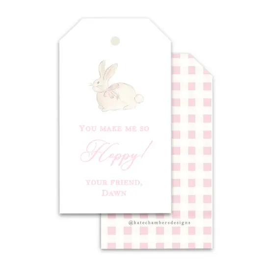 Hoppy Valentine's Day Gift Tag