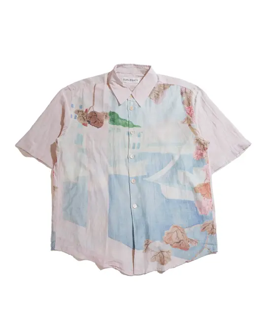 Our Legacy Beyond Shirt Shortsleeve Marina Vista Print Cotton Silk