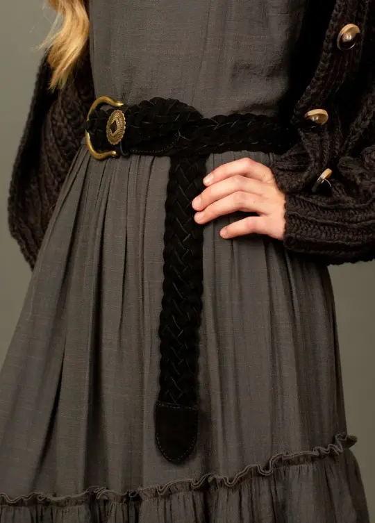 Wendie Leather Belt in Black