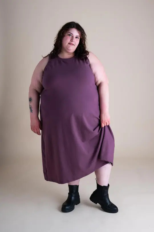 Serena Dress in Plum