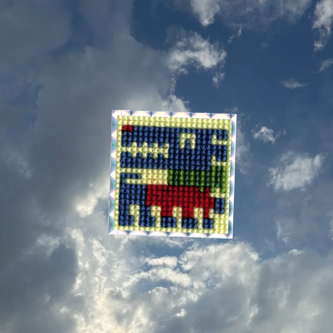 cross stitch sticker