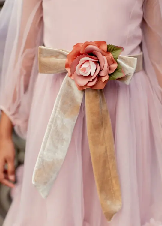 Blair Belt in Pink/Tan