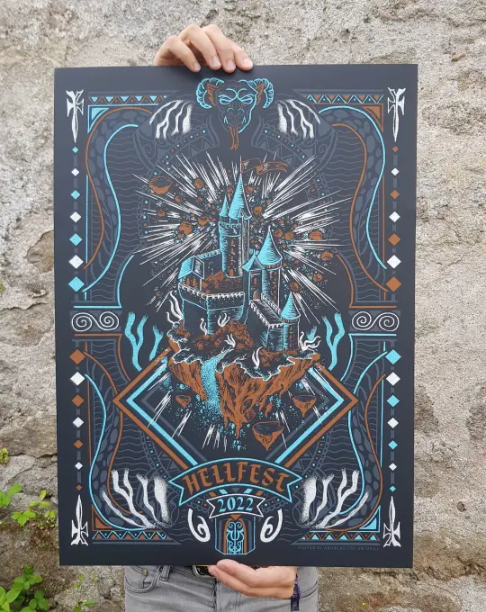 HELLFEST 2022 screenprinted poster