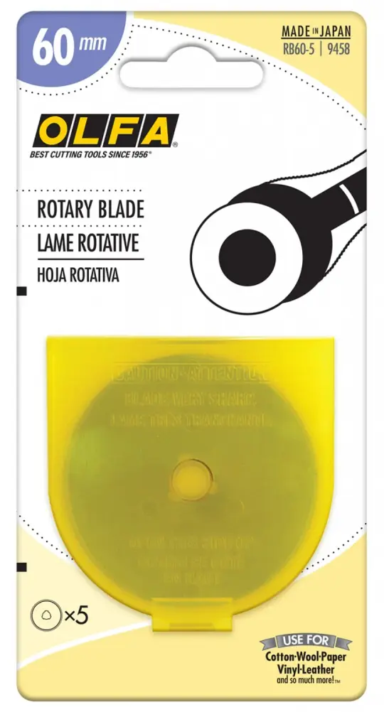60mm Rotary Blade 5 Pack