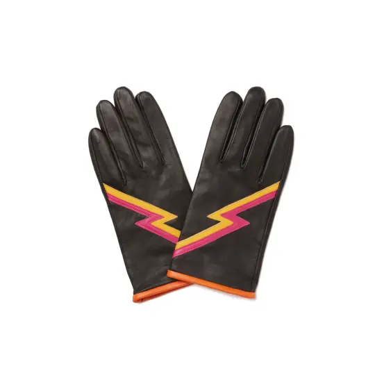 *SALE* Mens Black Ziggy Leather Gloves