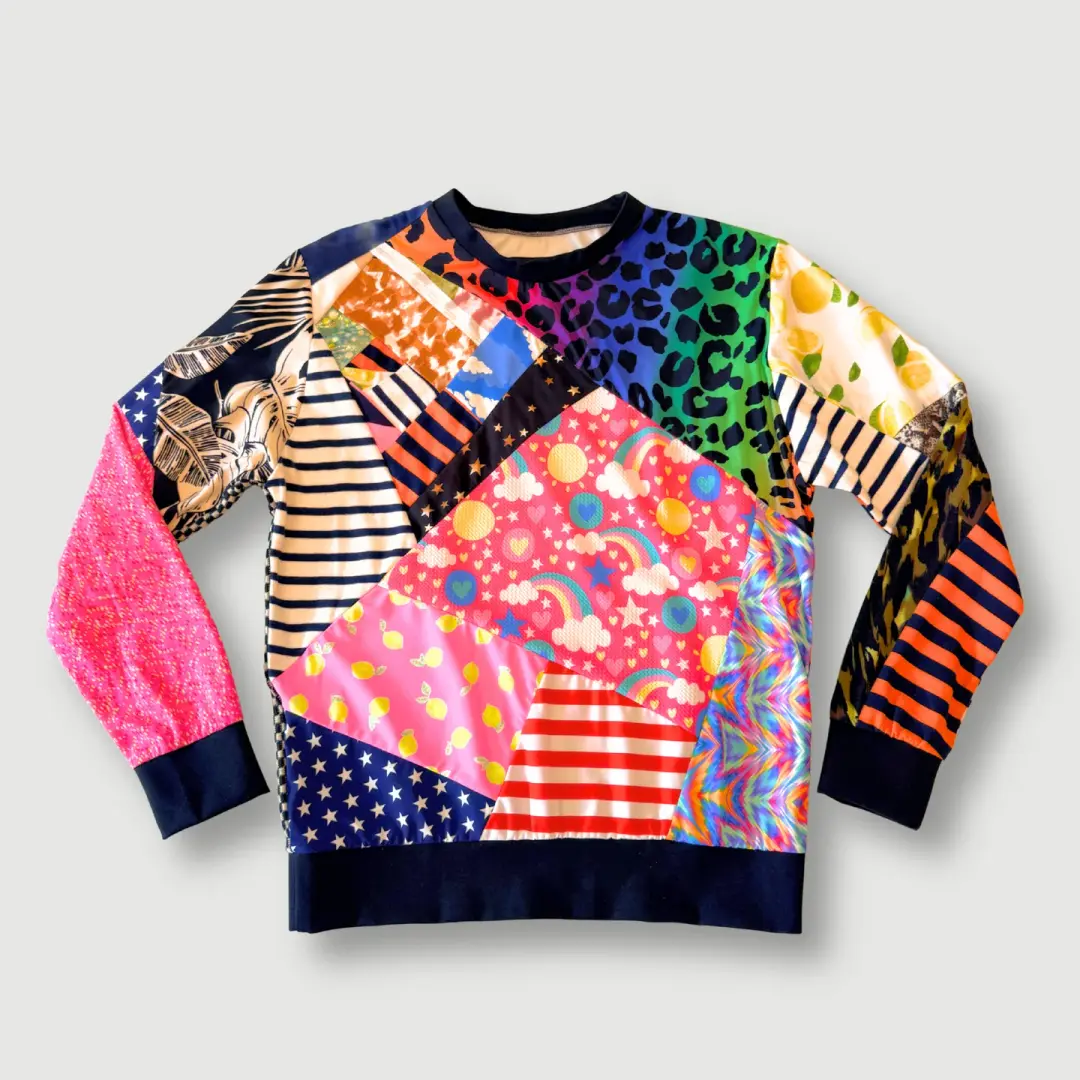 size small - sample sale - mixed print sweatshirt