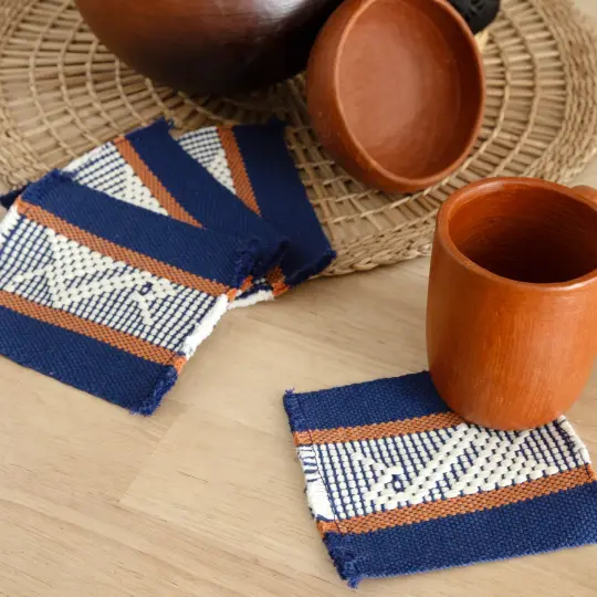 Subtle Fray Telar Woven Coasters