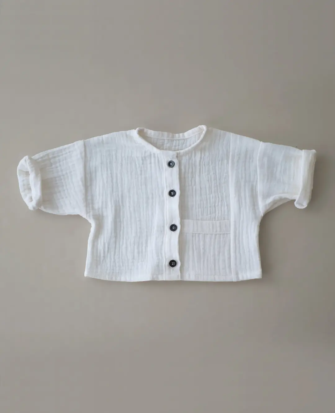 CHEMISE double gaze ECRU / SHIRT cotton gauze