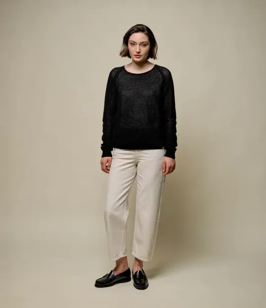 1960s Crochet Cotton Raglan Sweater