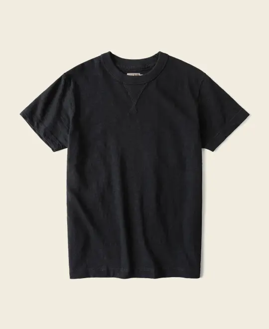 10.5 oz Cotton Tubular Gusset T-Shirt - Black