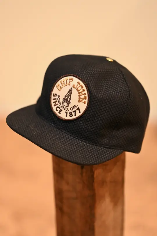 Trucker Hat - Ship John "Since 1877" Black Sashiko Ori
