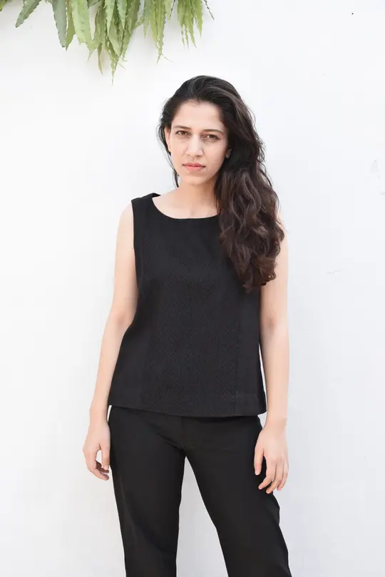 My Treasure Trove – Sleeveless Front Kantha Top